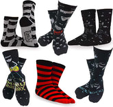 Emily the Strange Patterns Fashion Crew Socks - 6 Pair